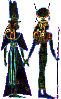 Hathor and Isis