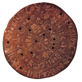 Dots that form the constellation Argo on the Phaistos Disk