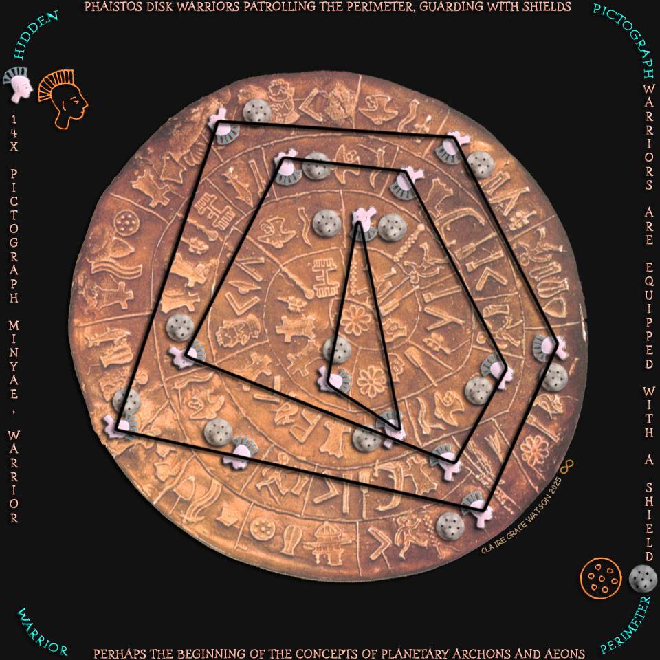 Phaistos Disk, Warriors at the Perimeter