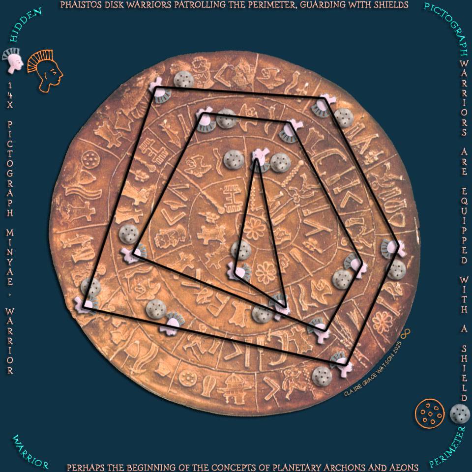 Phaistos Disk, Warriors at the Perimeter